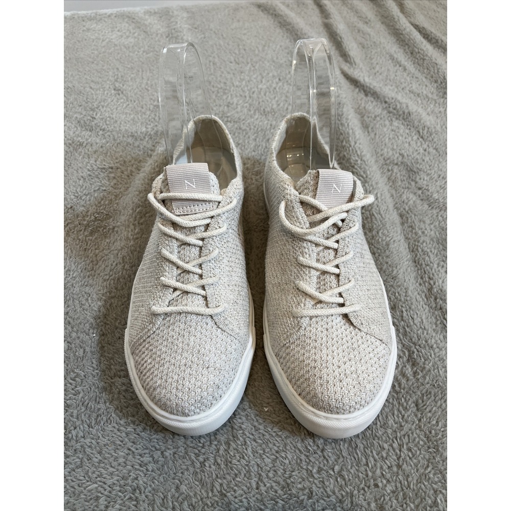 Nisolo Women's Size 7.5 All Day Go-To Eco Knit Mesh Sneaker White Cream Shoes
